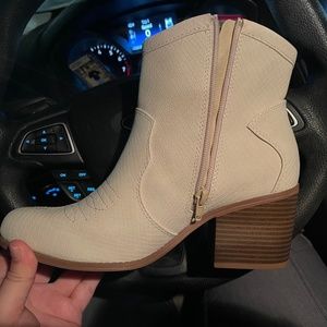 Cream booties